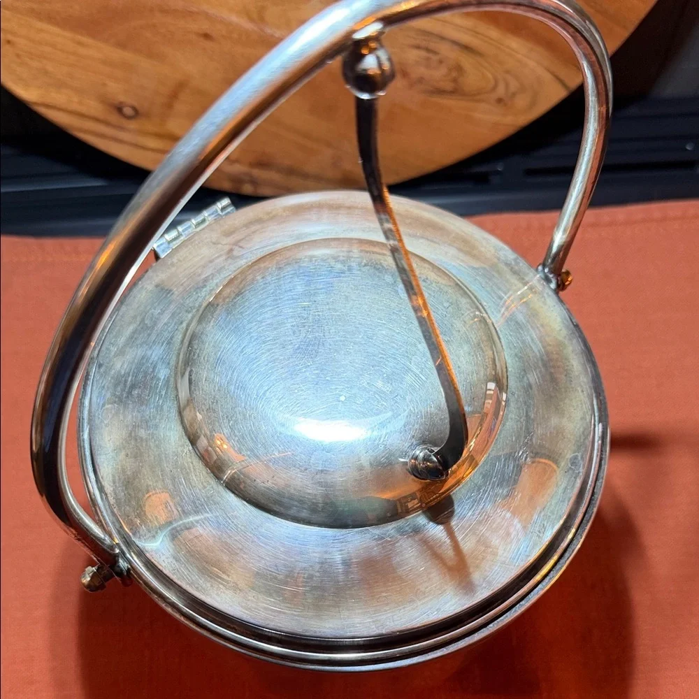 Vintage Silver Ice Bucket with Handle